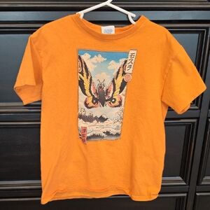 Kids Orange Graphic Mothra Tee Size Medium